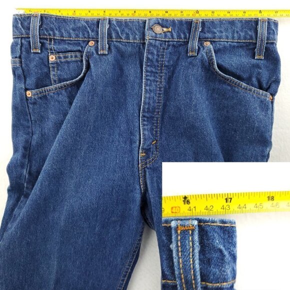 Levi's 517 Orange Tab Jeans VTG USA 40517-0215 Bootcut Men's "36x33" Real 34x34 - Picture 6 of 13